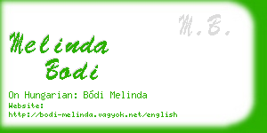 melinda bodi business card